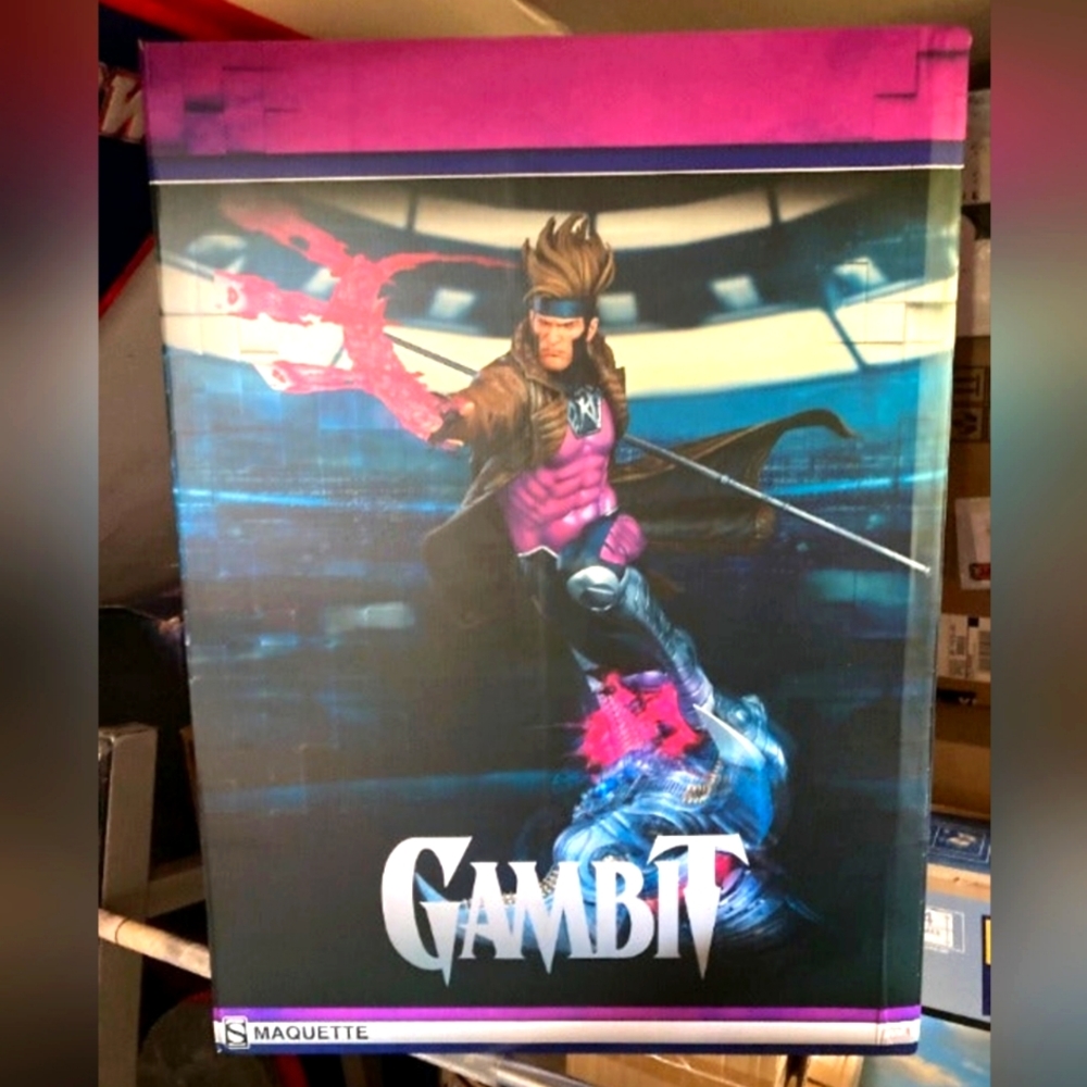 Sideshow collectibles Maquette Xmen Gambit statue OPEN BOX
